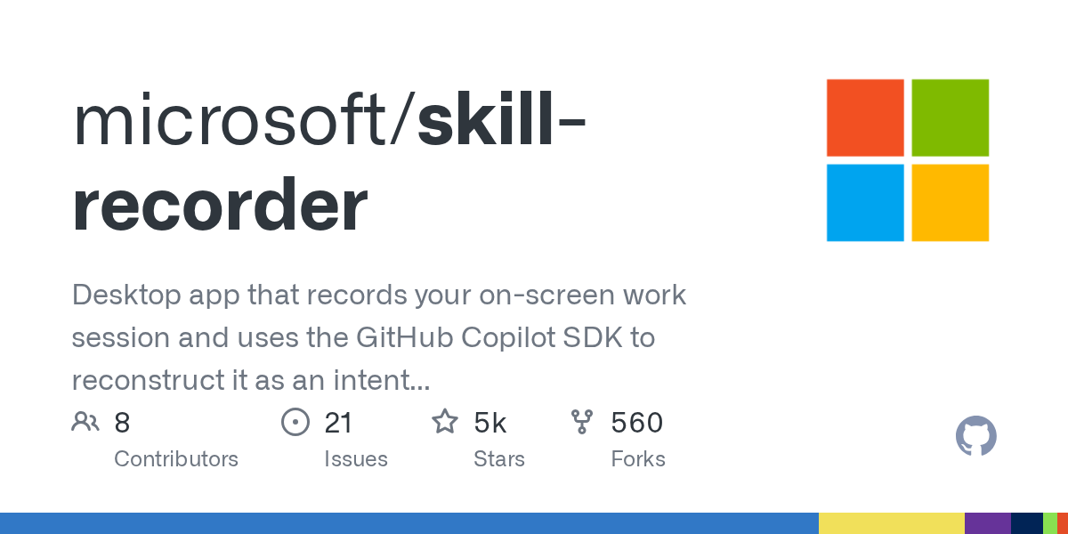 Related image for Skill Recorder, a Microsoft app that turns a recorded task into a reusable AI skill