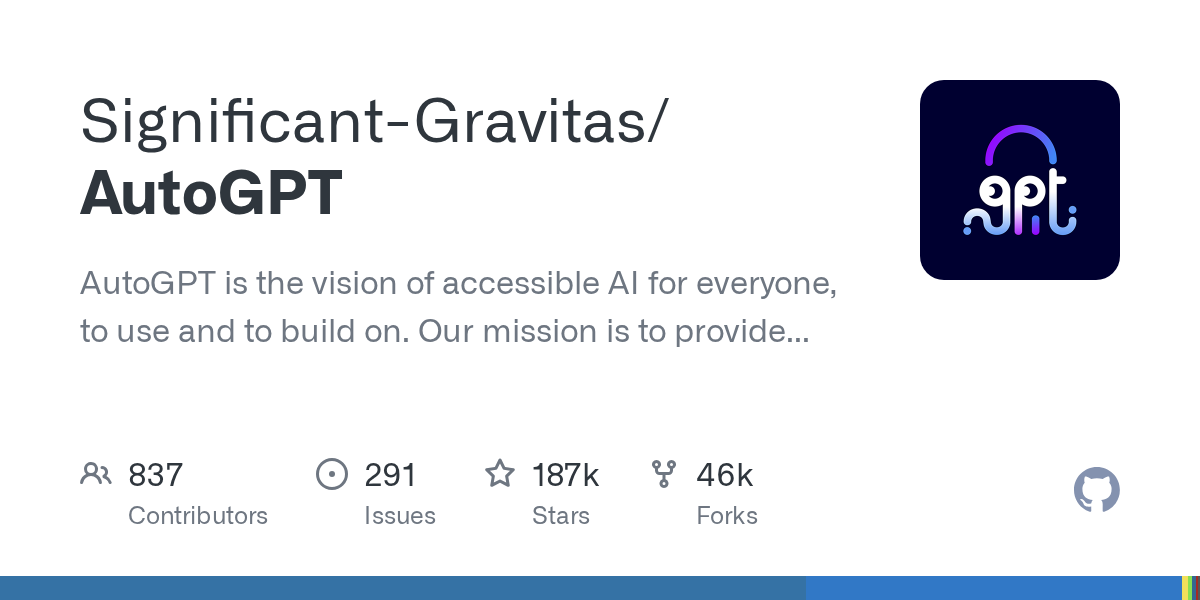 Significant-Gravitas/AutoGPTの関連画像