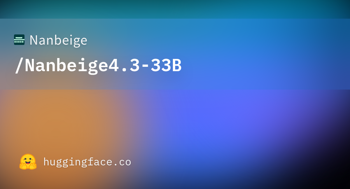 Related image for Nanbeige announces Nanbeige4.3-33B, an open model for agent tasks