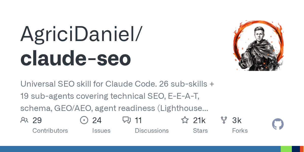 Related image for Claude SEO, a free plugin that runs full SEO audits inside Claude Code