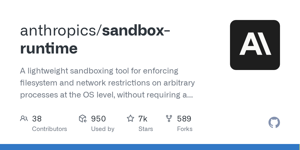 Related image for Sandbox Runtime, a lightweight tool from Anthropic that limits what AI agents can access