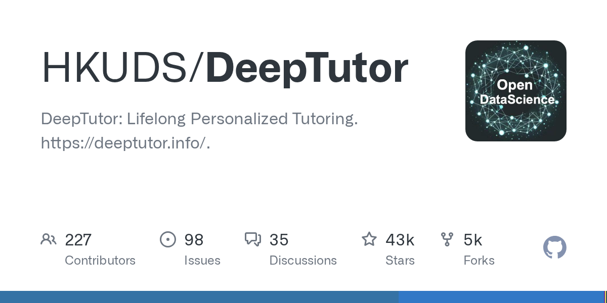 Related image for DeepTutor, an open source AI tutor for lifelong personalized learning
