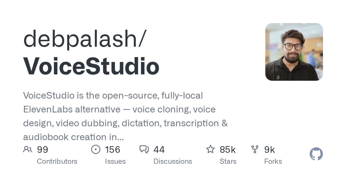 Related image for VoiceStudio, an open source app for voice cloning, dubbing, and transcription