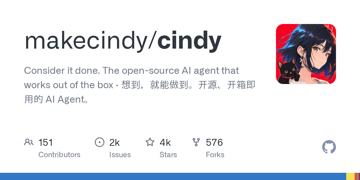 Related image for Cindy, an open source AI agent that works out of the box