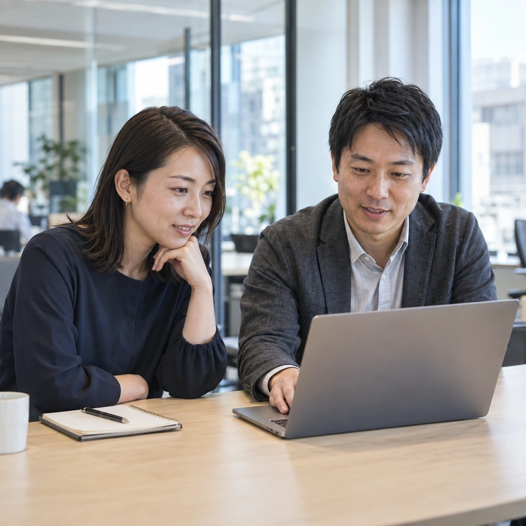 情報システムの業務に取り組む担当者のイメージ